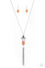 Natural Novice - Orange Necklace - Paparazzi