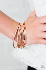 Drops a Bombshell - Copper Bracelet - Paparazzi