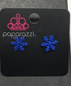 Starlet Shimmer - Kids BLUE Snowflake Earrings