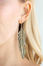 Give Me a ROOST - Brass Earrings - Paparazzi