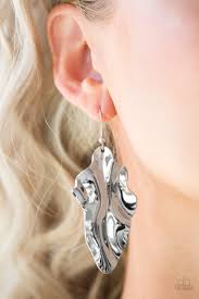 Fall Into Fall - Silver Earrings - Paparazzi