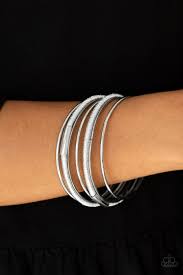 Pay a Hefty SHINE - Silver Bracelet - Paparazzi