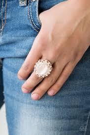 BAROQUE The Spell - Rose Gold Ring - Paparazzi