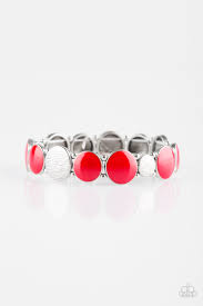 Bubble Blast - Red Bracelet - Paparazzi