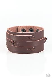 n or OUTLAW - Brown Bracelet - Paparazzi