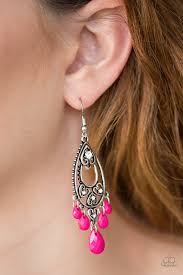 Fashion Flirt - Pink Earrings - Paparazzi