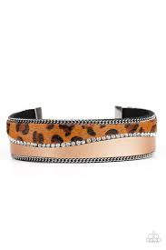 Flirtatiously Feline - Brown Bracelet - Paparazzi