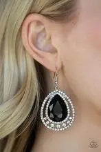 Millionaire Debonair - Black Earrings - Paparazzi