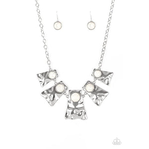 Cougar - White Necklace - Paparazzi