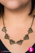 Load image into Gallery viewer, Playing My Heartstrings - Brass Necklace - Paparazzi