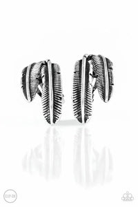 Things QUILL Work Out - Silver CLIP-ON Earrings - Paparazzi