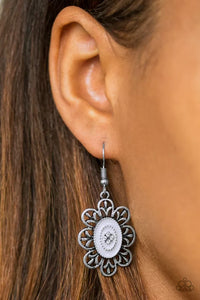 Posy Party - Silver Earrings - Paparazzi