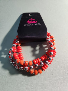 Tenaciously Tenacious - Orange Bracelet - Paparazzi