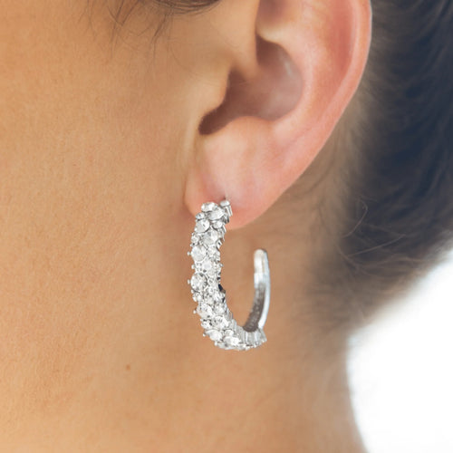 Glitter Galaxy - White Earrings - Paparazzi