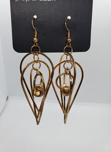 No More Tears - Gold Earrings - Paparazzi