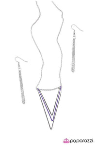 V Right There! - Purple Necklace - Paparazzi