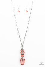 Load image into Gallery viewer, Crystal Cascade - Orange Necklace - Paparazzi