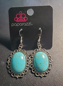 Take Me West - Blue Earrings - Paparazzi