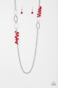 Flirty Foxtrot - Red Necklace - Paparazzi
