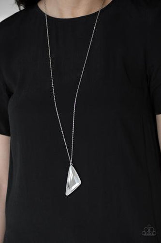 Ultra Sharp - White Necklace - Paparazzi