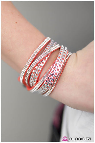 Glitz Blitz - Orange Bracelet - Paparazzi