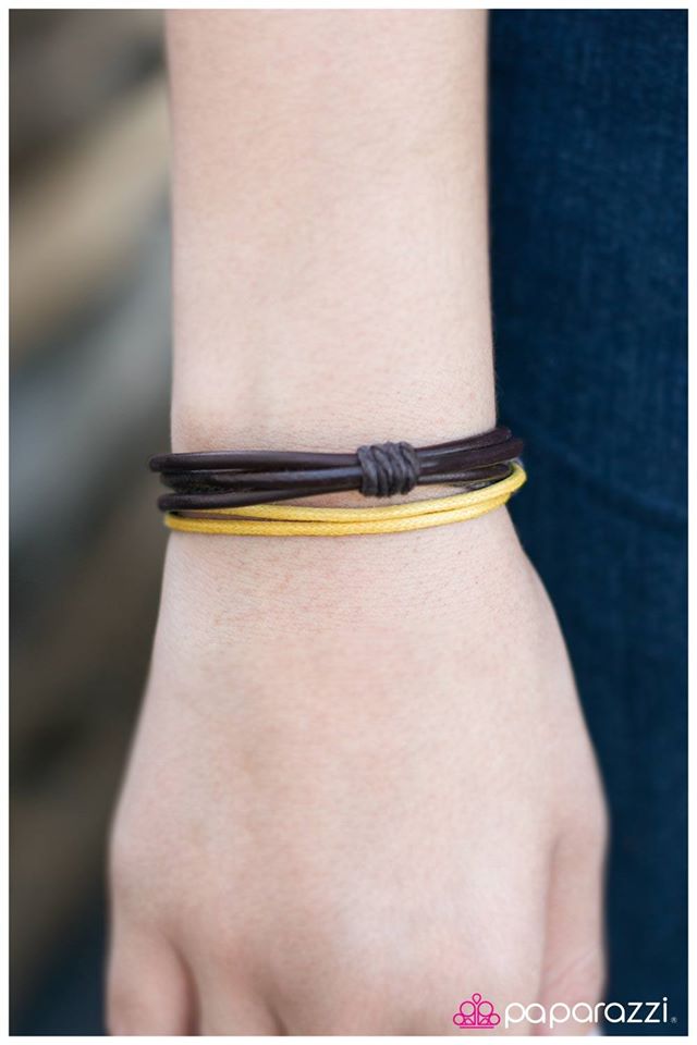 Youre KNOTS! - Yellow Bracelet - Paparazzi