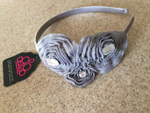 Time for Tea - Grey/Silver Headband - Paparazzi