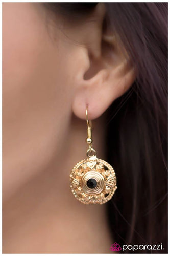 Take The Wheel - Gold Earrings - Paparazzi