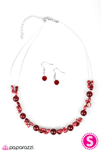 Floating On Air - Red Necklace - Paparazzi