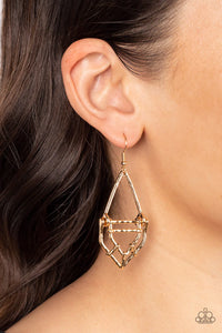 Artisan Apparatus - Gold Earrings - Paparazzi