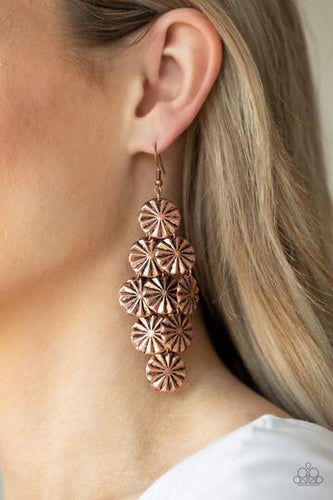 Star Spangled Shine - Copper Earrings - Paparazzi