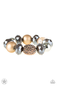 All Cozied Up - Brown Bracelet - Paparazzi