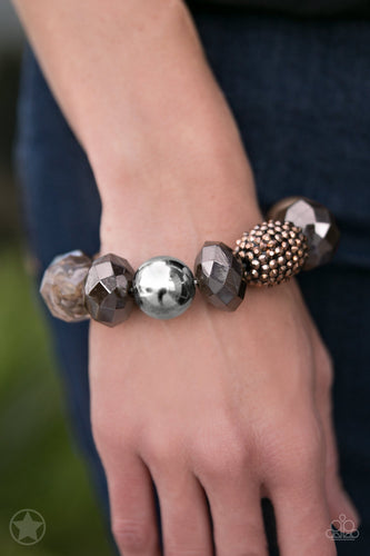 All Cozied Up - Brown Bracelet - Paparazzi