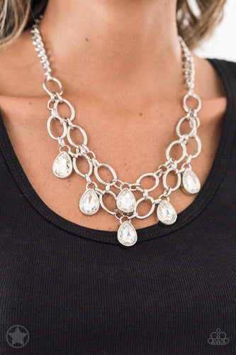 Show-Stopping Shimmer - White Necklace - Paparazzi