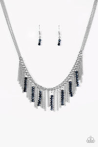 Metro Jungle - Blue Necklace - Paparazzi