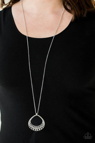 Prehistoric Drama - Silver Necklace - Paparazzi