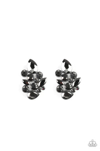 Galaxy Glimmer - Black Earrings - Paparazzi