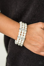 Load image into Gallery viewer, Put On Your GLAM Face - White Bracelet - Paparazzi