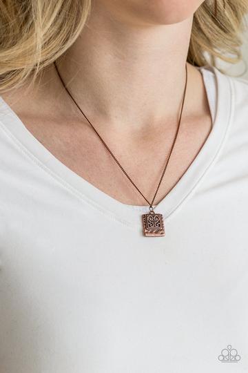 Back To Square One - Copper Necklace - Paparazzi