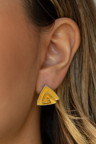 On Blast - Yellow Earrings - Paparazzi