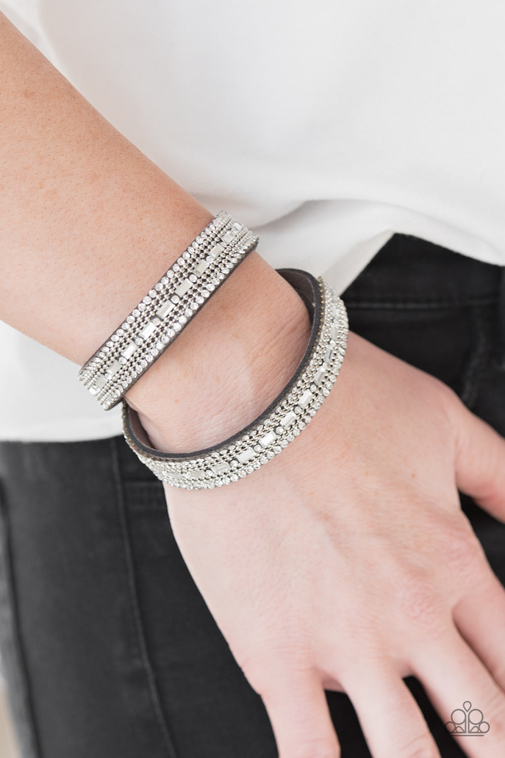 Shimmer and Sass - Silver Bracelet - Paparazzi