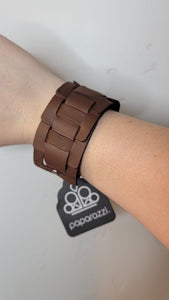 Plainly Plaited - Brown Bracelet - Paparazzi