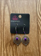 Load image into Gallery viewer, Perky Perennial - Purple Earrings - Paparazzi