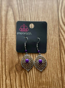 Perky Perennial - Purple Earrings - Paparazzi