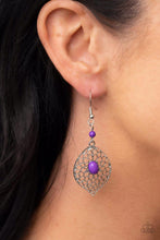 Load image into Gallery viewer, Perky Perennial - Purple Earrings - Paparazzi