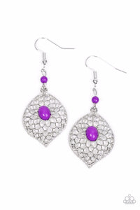 Perky Perennial - Purple Earrings - Paparazzi