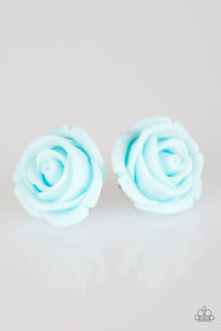 Rose Roulette - Blue Earrings - Paparazzi