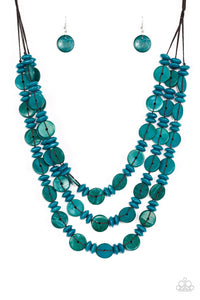 Barbados Bopper - Blue Necklace - Paparazzi