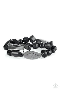 Rockin Rock Candy - Black Bracelet - Paparazzi