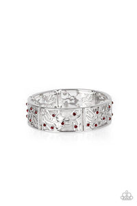 Yours and VINE - Red Bracelet- Paparazzi